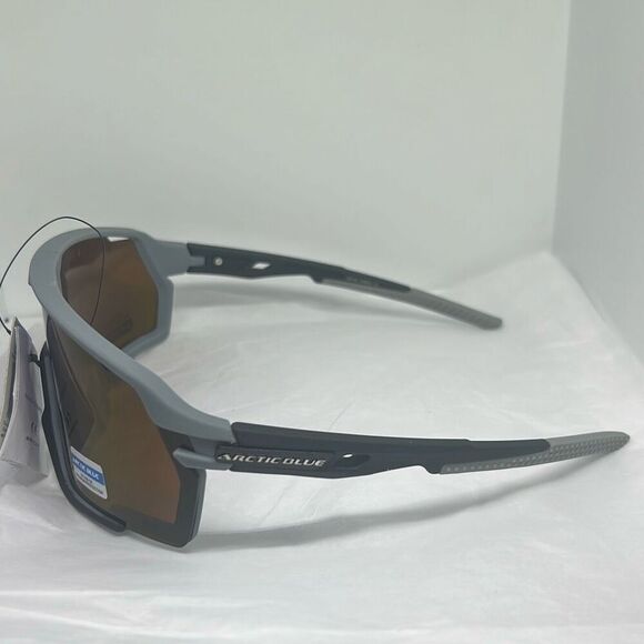 Arctic Blue Sports Sunglasses UV400 Protection Wrap Shield Frame - Picture 2 of 3